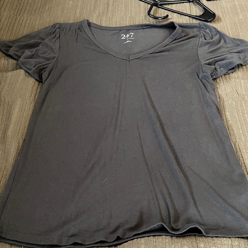 Women's Maurices Gray V-Neck Top